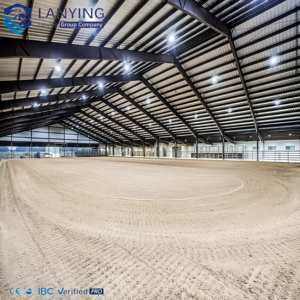 โรงม้าโครงเหล็กสำเร็จรูป อาคารโครงสร้างเหล็ก สนามขี่ม้าในร่มสำหรับขาย - Product Image 3