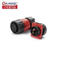 CNLINKO 20A Machine connecteur de fil électrique 2 broches câble étanche prise PBT plastique M20 connecteur circulaire