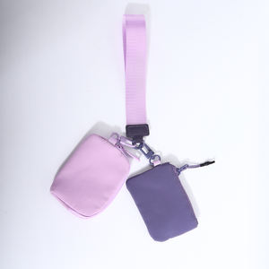 Keymay Porte-cartes pour femmes de haute qualité Porte-monnaie Mini pochette double détachable Porte-monnaie en nylon à fermeture éclair Porte-monnaie Porte-clés <span class=keywords><strong>Portefeuille</strong></span> de poignet - Product Image 2