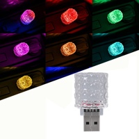 Lampu Interior Mobil USB Universal Lampu Warna-warni Lampu Ambient Lampu Suasana Bohlam Lampu MINI