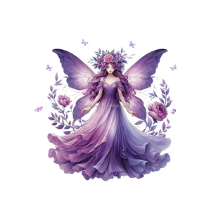 Adesivi <span class=keywords><strong>murali</strong></span> viola di <span class=keywords><strong>grandi</strong></span> <span class=keywords><strong>dimensioni</strong></span> per la principessa delle fate dei fiori soggiorno camera da letto decorazione carta da parati adesivi da parete in PVC - Product Image 6