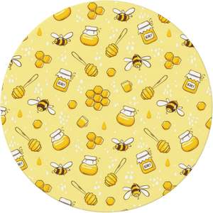 Nouveau Style Abeilles HoneyFitted Nappe Imperméable À L'eau Élastique Bord Intérieur/Extérieur Table Couverture Convient 45 "-50" Medium Wipe Clean - Product Image 3