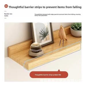Wooden Wall Mounted <b>Shelf</b> Solid Wood Rectangle Durable Storage Rack For Living Room <b>Bedroom</b> Decorative Single Panel - Product Image 5