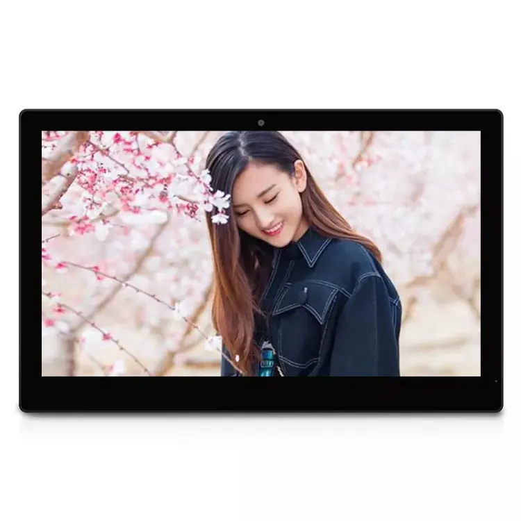New Design Wall mounted 15.6 inch Capacitive Touch screen all in one digital signage advertising players poe WIFI android tablet