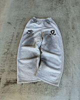 Kustom asam dicuci cuci kotor bordir kualitas tinggi berat katun musim dingin sweatsuit Hoodie dan celana pria Tracksuit