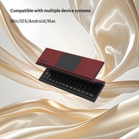 Clavier sans fil pliable à trois volets avec pavé tactile pour tablette, ordinateur portable, ordinateur de bureau, USB portable - En promotion