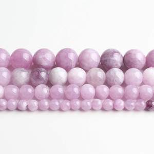 Perles d'<span class=keywords><strong>angelite</strong></span> <span class=keywords><strong>violette</strong></span> naturelle, pierres rondes en pierre naturelle, pour la fabrication de bijoux, vente en gros - Product Image 2
