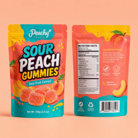 Sacs d'emballage alimentaire imprimés numériquement à faible MOQ, sachets personnalisés avec logo, pochettes verticales refermables à fermeture éclair