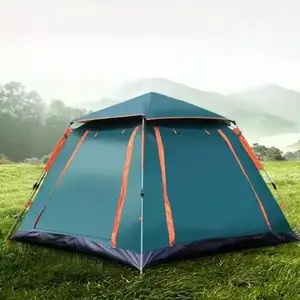 Tenda da viaggio da campeggio di vendita calda 4 persone tenda da campeggio all'aperto pieghevole con apertura automatica rapida di lusso per le vacanze
