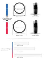 Feux de jour LED Angel-eye Halo 2,5, 3, 11, 17, 23 pouces pour motos, avec contrôle par application, éclairage d'ambiance pour voitures