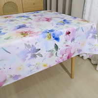 Décoration d'intérieur, design simple et élégant, nappe en PVC imperméable à motif floral avec impression numérique