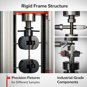 एल्यूमीनियम मिश्र धातु सलाखों पर संपीड़न और तन्यता परीक्षण के लिए डिज़ाइन की गई उच्च-परिशुद्धता वाले बड़े-टनभार तन्यता परीक्षण मशीन - Product Image 2
