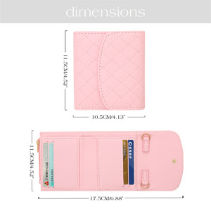 Hongbo Top Xmas/School Gift 10-Color Pebble Quilted Leather Mini Portable Multi-Functional Card Wallet pour Bill, Cash, Money - Product Image 4