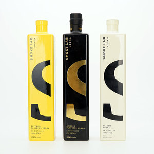 Vista 75cl 750ml 100cl 1000ml cao Flint phun màu Gin Rum Whisky Vodka Chai biểu tượng tùy chỉnh với nút chai Stopper - Product Image 1