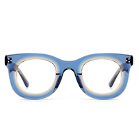 Montures de lunettes en acétate avec logo personnalisé, forme rétro pour hommes et femmes, à la mode, pour la lecture, motif uni, utilisation en extérieur, toutes formes de visage