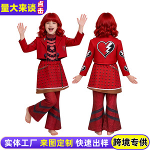 MANGGUO ชุดเด็กสีแดง 5 ชิ้น สำหรับเด็กผู้หญิง ชุด 4 ชิ้น - Product Image 2