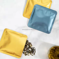 Sacs en mylar personnalisés à trois joints latéraux Sachet de feuille d'aluminium Sachet de thé vide Pochettes plates pour emballage alimentaire de thé
