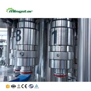 Mingstar GCGF40-40-12 full automatic rotary milk filling capping and labeling machine liquid Glass bottle filling machine