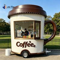 Chariot à café mobile en forme de tasse, vente directe usine, remorque alimentaire personnalisée de haute qualité pour parc