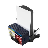 Chargeur sans fil PlayStation avec support de jeu et étui de rangement (support de jeu en ABS + PVC)