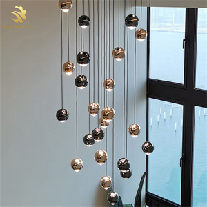 <span class=keywords><strong>Lustre</strong></span> d'escalier à haut plafond simple et moderne pour hôtel et maison <span class=keywords><strong>Lustre</strong></span> d'escalier rond suspendu - Product Image 1
