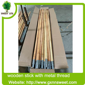 Escobas al por mayor de la marca Sweet: Escobas de madera redondas largas y pulidas con cerdas de plástico y recogedor de <span class=keywords><strong>EVA</strong></span> para limpieza del hogar y exteriores. - Product Image 5