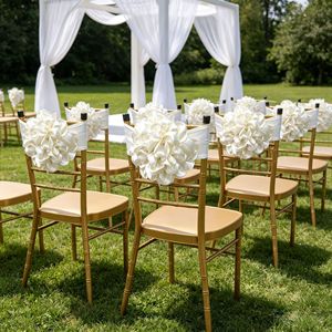 Élégantes Nœuds <span class=keywords><strong>de</strong></span> <span class=keywords><strong>Chaise</strong></span> en Satin Grande Fleur pour <span class=keywords><strong>Mariage</strong></span>, Rubans <span class=keywords><strong>de</strong></span> <span class=keywords><strong>Chaise</strong></span> en Satin à Nouer, Ceintures <span class=keywords><strong>de</strong></span> Siège en Satin Grande Fleur - Product Image 1