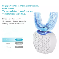 Nouveautés Brosse à dents électrique en nylon Dupont en forme de U Brosse à dents automatique à 360 degrés