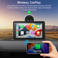 Dropshipping: Pantalla Portátil de 7 Pulgadas para el Tablero del Automóvil, de Alto Brillo, Inalámbrica, con Apple CarPlay y Android Auto, Estéreo para Auto