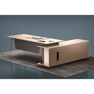 Luxury Executive Office <b>Desk</b> Wooden Boss <b>Desk</b> with Extendable and Convertible Design Features - Product Image 3