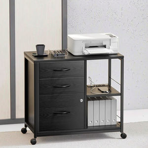 Schedario Mobile a 3 cassetti largo 29.5 ''dotato di un paio di guide sospese regolabili armadio di riempimento in legno - Product Image 1