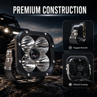 Projecteur LED laser 4,6 pouces 10-30V blanc ambre, lampe de conduite auxiliaire longue portée pour 4x4, pick-up, VTT, UTV