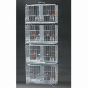 Vente en gros de nouvel arrivage double cage d'élevage d'oiseaux perroquet gris africain en acier inoxydable avec séparateur Cage à oiseaux en métal - Product Image 1