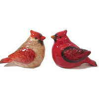 Ensemble d'ustensiles à condiments en céramique écologique de la marque LEIXIN, décorations de Noël en forme d'oiseaux cardinaux, salières et poivrières pour la cuisine