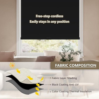 Stores enrouleurs manuels occultants modernes en tissu polyester horizontal de qualité supérieure pour la maison