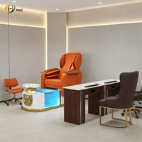 Meubles de spa de luxe sur mesure, chaises de spa pour les pieds, fauteuil de massage électrique pour pédicure et ensemble de table de manucure pour salon de manucure
