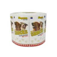 Autocollants personnalisés en vinyle, étiquettes alimentaires imperméables, autocollants d'impression de logo pour emballages d'aliments pour animaux de compagnie, commandes personnalisées