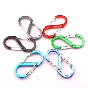 Outdoor Aluminum Alloy Figure Eight Carabiner 5Kg Load Multi Functional Keychain Hook For <b>Camping</b> Hiking Backpacking Gear - Product Image 1