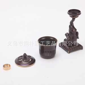 Pure brass palace <b>lantern</b> incense burner, household indoor incense burner, agarwood and sandalwood incense plate incense - Product Image 3