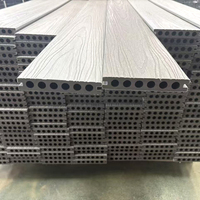 Planches composites d'extérieur à double face, profil à trous ronds, co-extrusion bicolore WPC