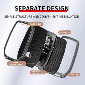 Pour Toyota Prius 2004 à 2010 Yaris 2024 Priu couverture de clé de voiture en cuir en alliage de Zinc intérieur - Product Image 4