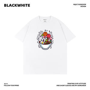 Camiseta de algodón para mujer con estampado deportivo, transpirable, manga regular Q228 - Product Image 2