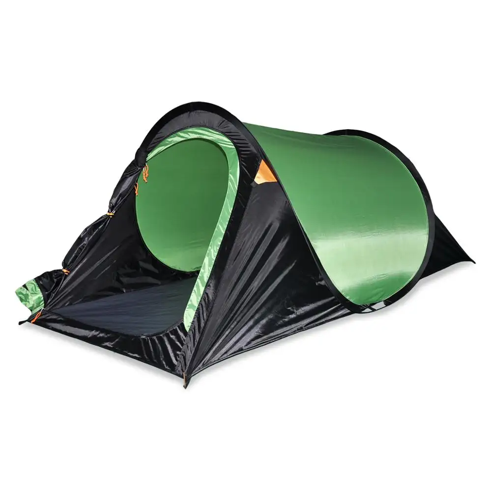 Custom Cheap Black Waterproof Instant Pop-up Popup 2 Man Pop Up Camping Tent