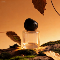 Vente en gros de flacons de parfum en verre cylindriques semi-transparents personnalisés, vaporisateur à pompe, 30 ml, 50 ml, 100 ml, boîtes d'emballage personnalisables