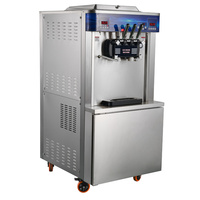 Nouvelle machine à glace molle commerciale à double système, compresseurs indépendants, garantie 1 an pour la restauration, fruits et lait
