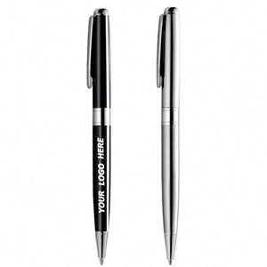 Stylos à bille en métal personnalisés : Stylos avec logo personnalisé pour cadeaux d'entreprise et papeterie hôtelière - Product Image 1