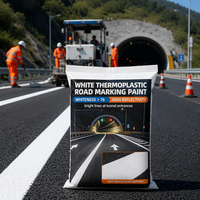 Peinture thermoplastique blanche pour marquage routier, revêtement de chaussée à haute réflectivité pour lignes de circulation des tunnels et des autoroutes