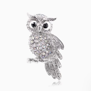 Luxe <span class=keywords><strong>dessin</strong></span> <span class=keywords><strong>animé</strong></span> Vintage alliage bijoux extravagant cristal Brid broches hibou broche broche incrusté <span class=keywords><strong>de</strong></span> diamants pour hommes accessoires - Product Image 3