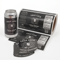 Étiquettes personnalisées imperméables et résistantes à l'huile pour canettes de bière, autocollants imprimés en rouleau pour emballage de boissons, pour la marque de brasserie
