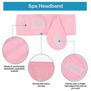 Diadema de microfibra unisex al por mayor para lavado facial, con logo personalizado, estilo europeo-americano, ideal para salones de belleza y maquillaje. - Product Image 2